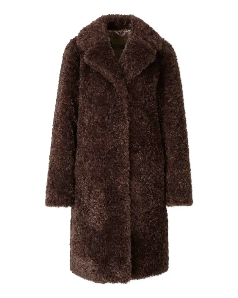 Herno Mantel aus Faux Fur - Braun Braun