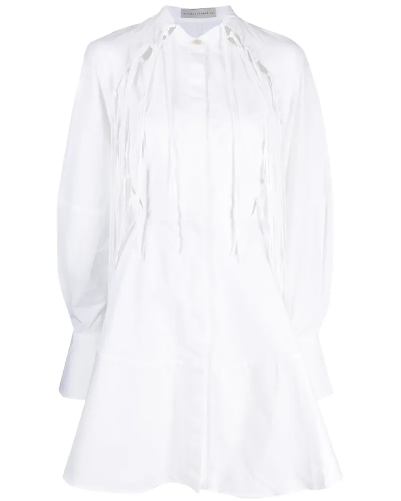 palmer//harding Gerafftes Minikleid - Weiß Weiß