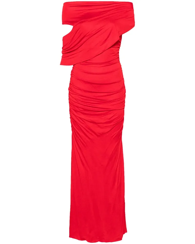 Blumarine Gerafftes Maxikleid - Rot Rot