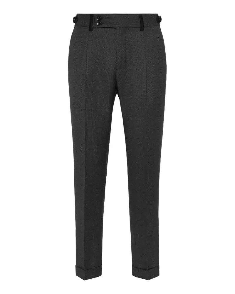 Billionaire Bundfaltenhose mit Gürteleinsatz - Grau Grau