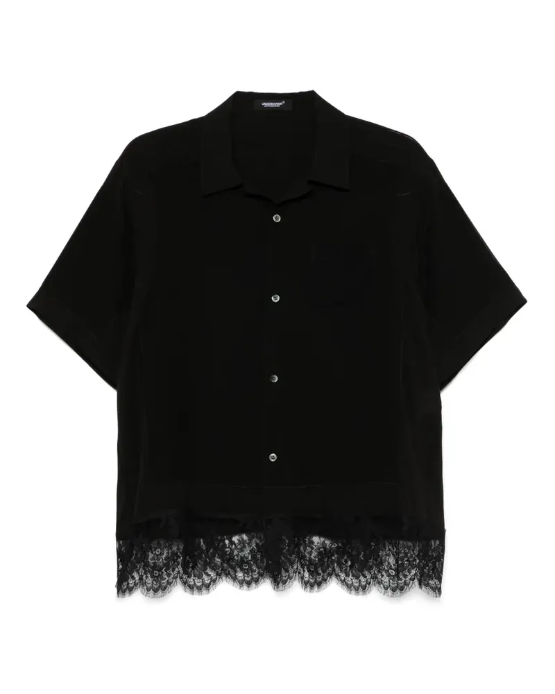 Undercover Hemd mit Spitzenmuster - Schwarz Schwarz