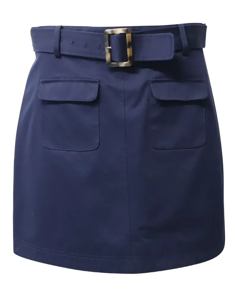 ALEXACHUNG patch-pocket belt mini skirt - Blau Blau