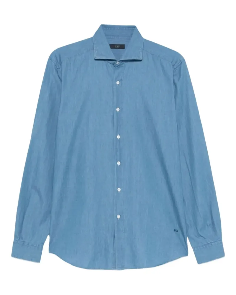 Fay french collar button-down shirt - Blau Blau