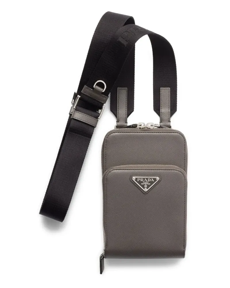 Prada Handytasche mit Rundumreißverschluss - Grau Grau