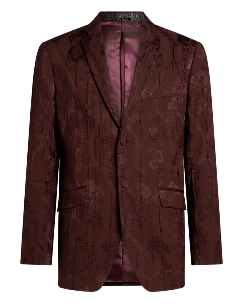 Etro Plissierte Jacke mit Blumenmuster - Rot Rot