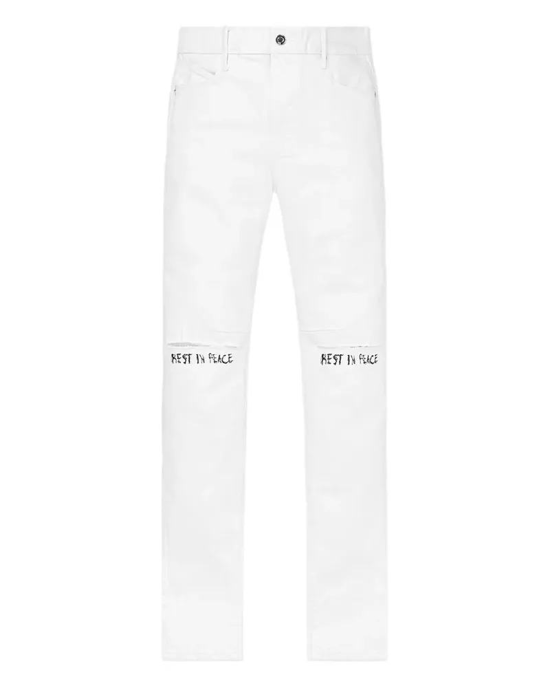 RTA Bryant Rest in Peace Skinny-Jeans - Weiß Weiß