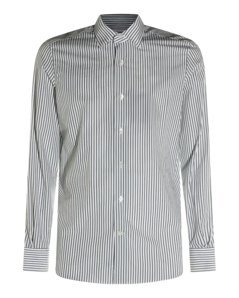 MAZZARELLI striped button shirt - Weiß Weiß