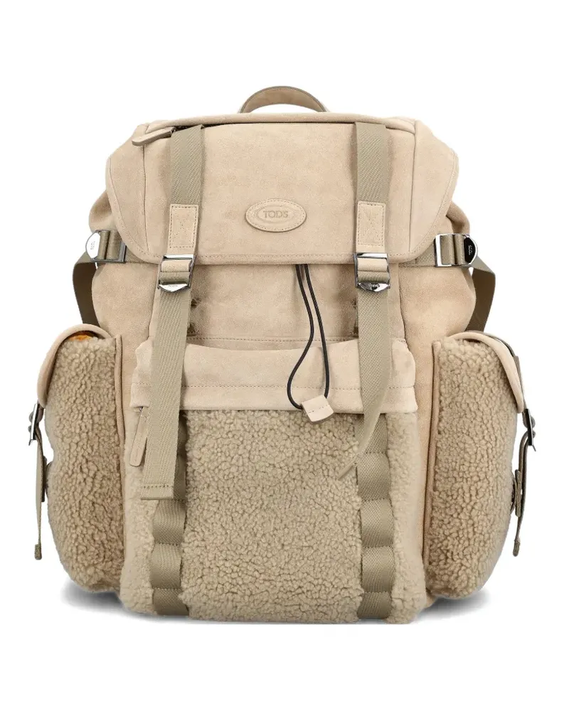 TOD'S Rucksack mit Shearling-Besatz - Nude Nude