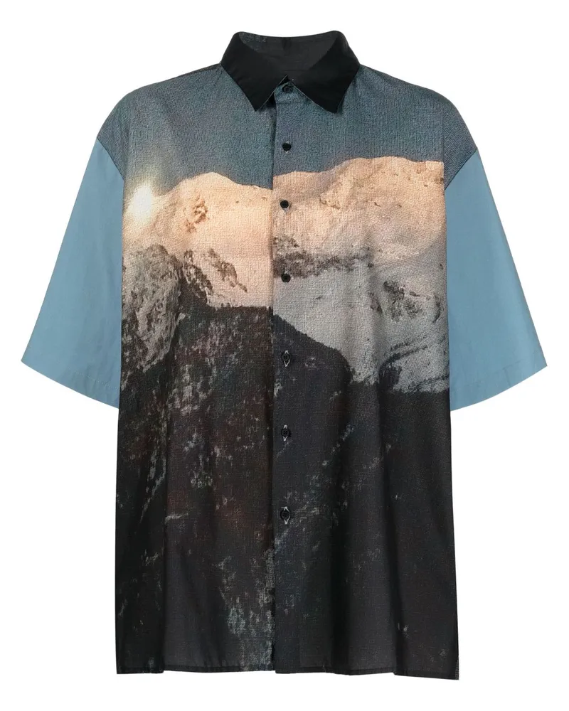 Barbara Bologna Hemd mit grafischem Print Blau