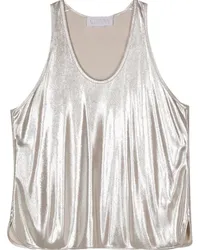 Genny Tanktop im Metallic-Look Silber