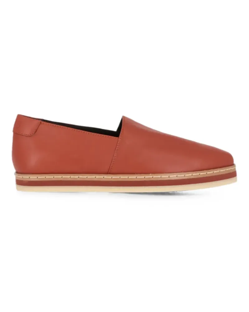 TOD'S logo-print leather loafers - Braun Braun