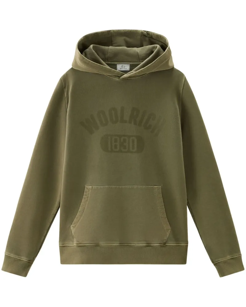 Woolrich Hoodie mit Logo-Print GrüN