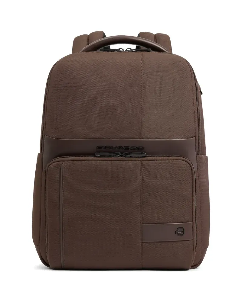 Piquadro shock-absorbing laptop backpack - Braun Braun