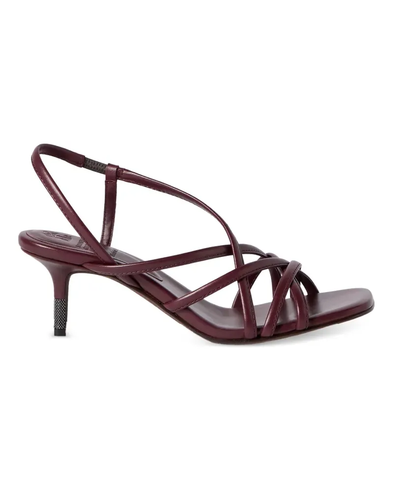 Brunello Cucinelli City Heels mit eleganten Details - Rot Rot
