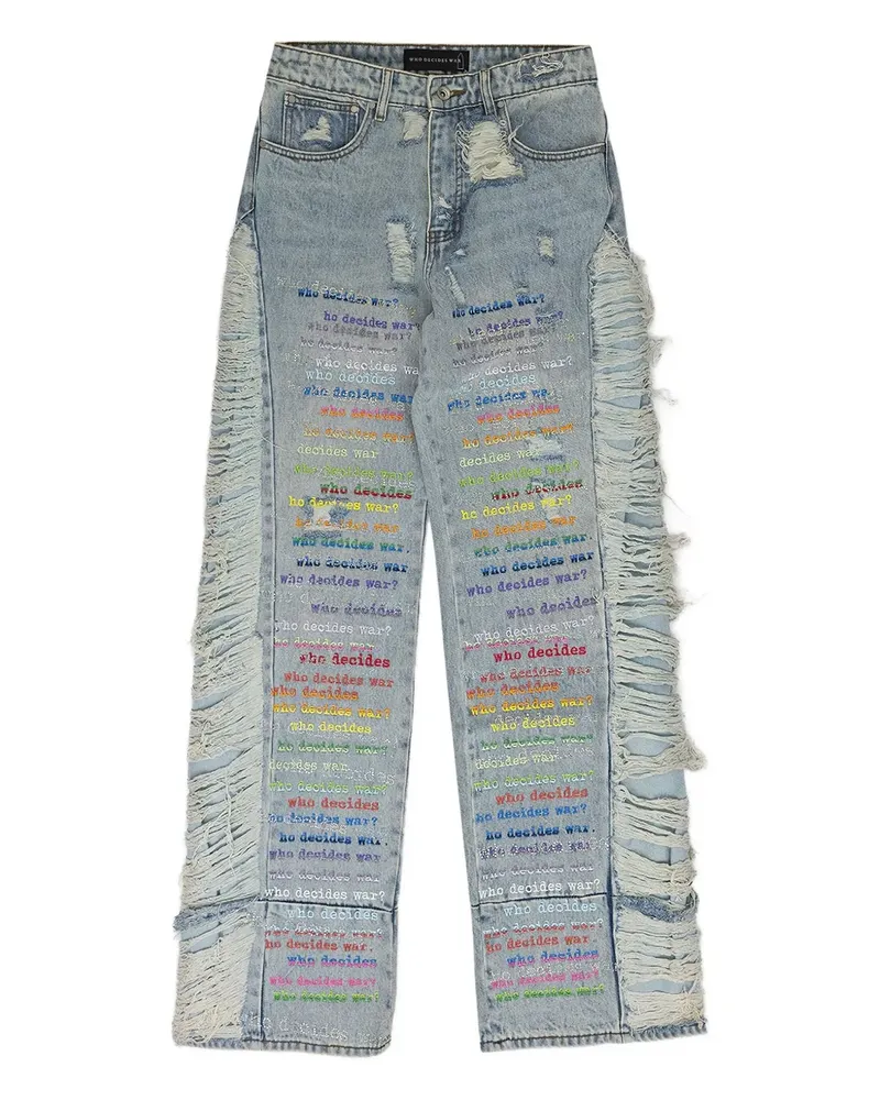 WHO DECIDES WAR Roygbiv Jeans im Distressed-Look - Blau Blau