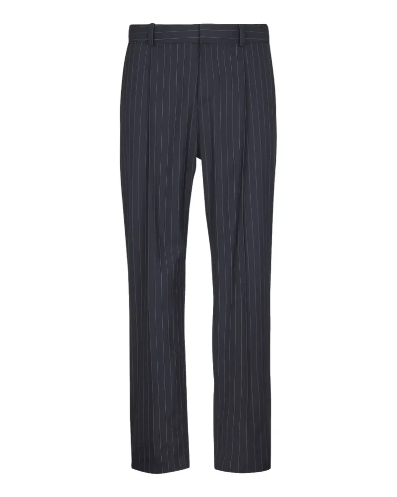 Balmain Bundfaltenhose mit Nadelstreifen - Blau Blau
