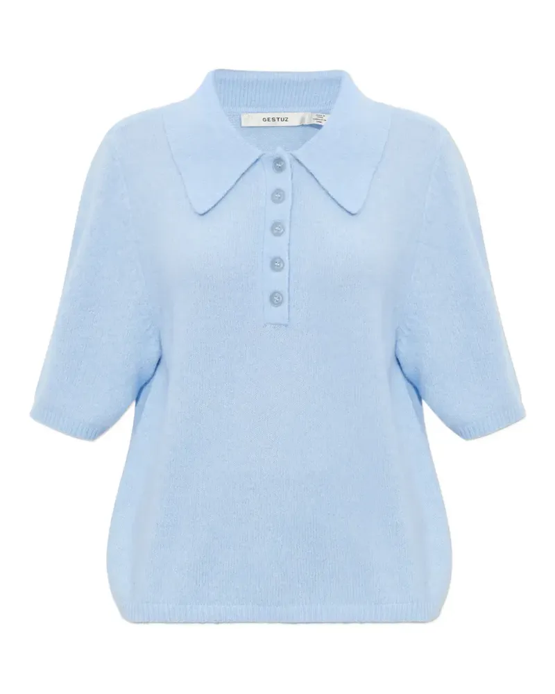 Gestuz collared polo top - Blau Blau