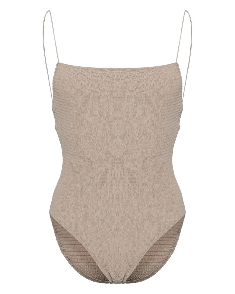 Totême Gesmokter Badeanzug - Nude Nude