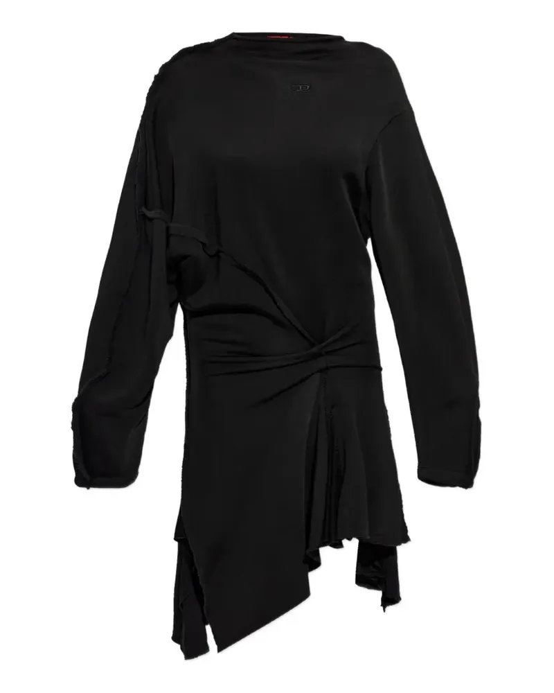 Diesel frayed-edge knotted dress - Schwarz Schwarz