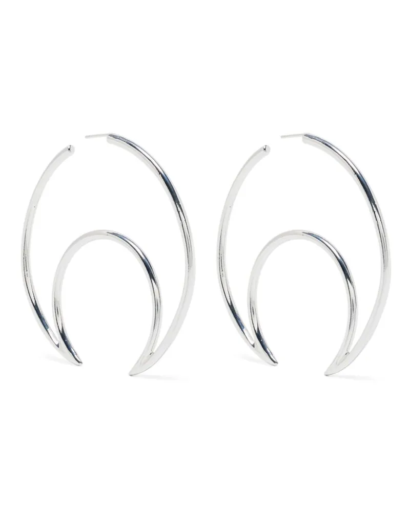 Marine Serre Moon Creolen - Silber Silber