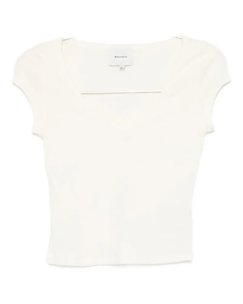 Reformation Mateo T-Shirt - Nude Nude
