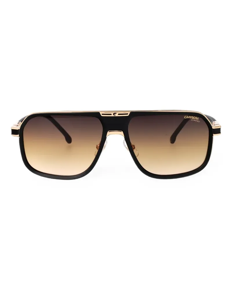 Carrera Sonnenbrille mit geometrischem Gestell - Schwarz Schwarz
