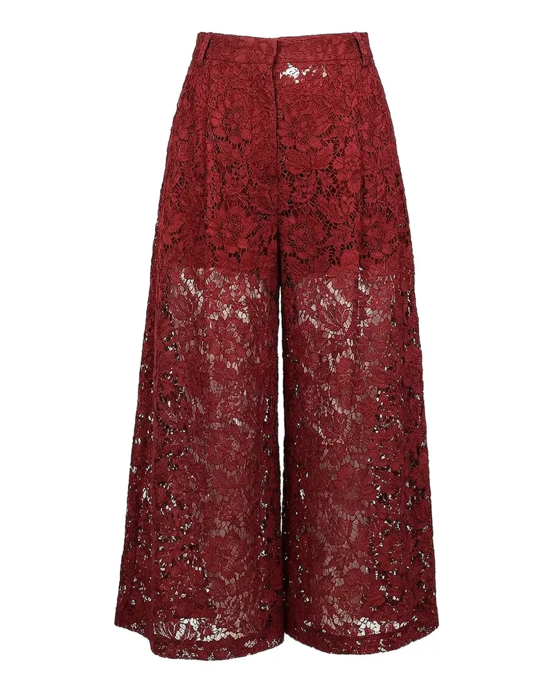 Valentino Garavani Palazzohose aus Spitze - Rot Rot