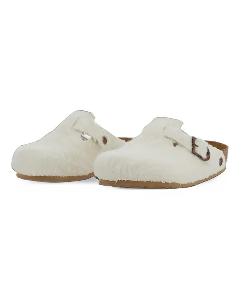 Birkenstock Woll-Sandalen mit Schnallenverschluss - Nude Nude