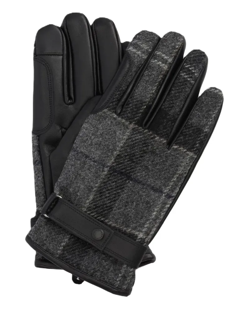 Barbour Handschuhe mit Ledereinsätzen - Schwarz Schwarz