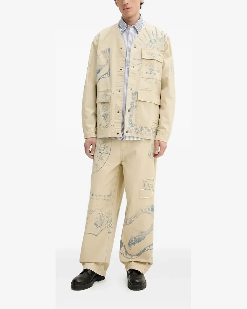 Desigual Jeans mit Stempel-Print - Nude Nude