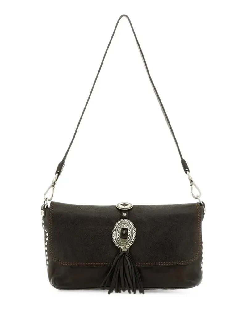 Campomaggi Artemisia embellished tassel-detail shoulder bag - Braun Braun
