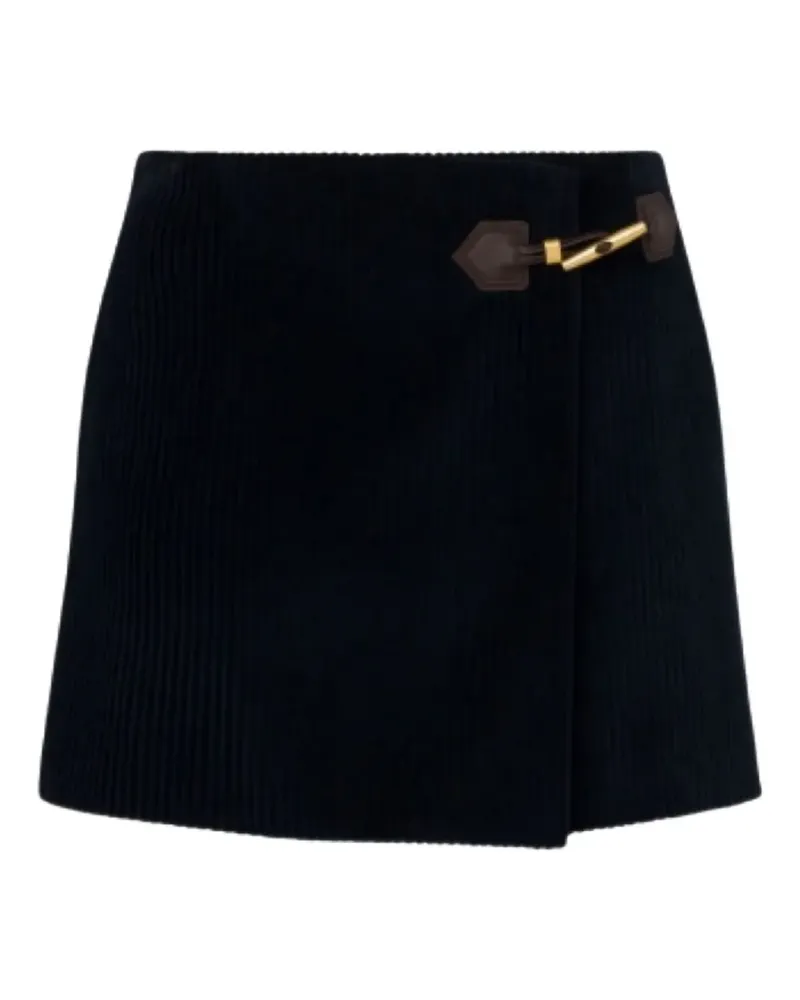 Moschino buckle-wrap mini skirt - Blau Blau