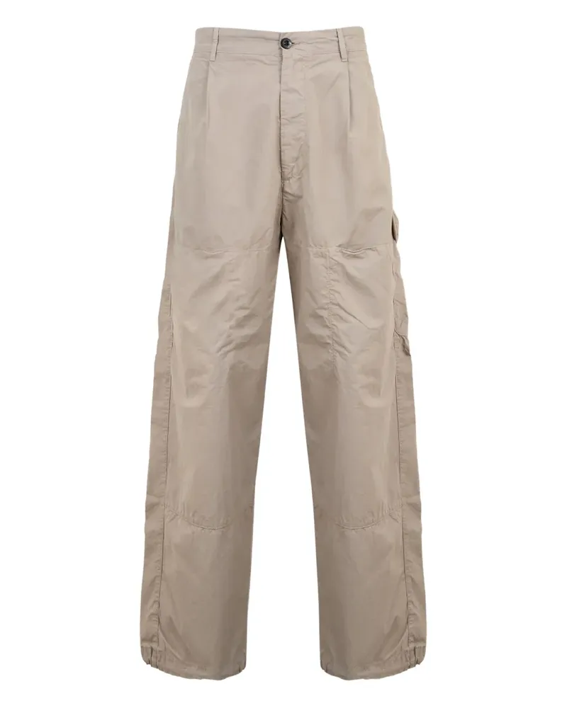 C.P. Company Gerade Cargohose mit Bundfalten - Grau Grau