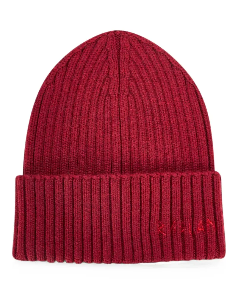 RUSLAN BAGINSKIY ribbed-knit beanie hat - Rot Rot