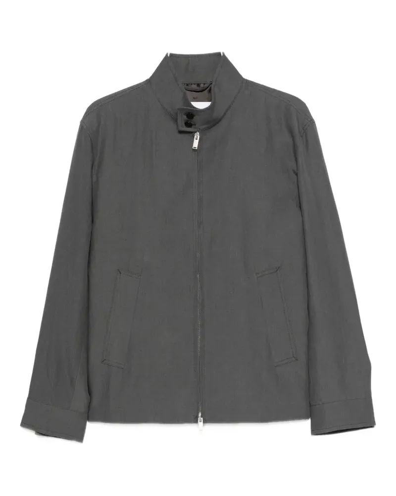 LARDINI zip collar jacket - Grau Grau