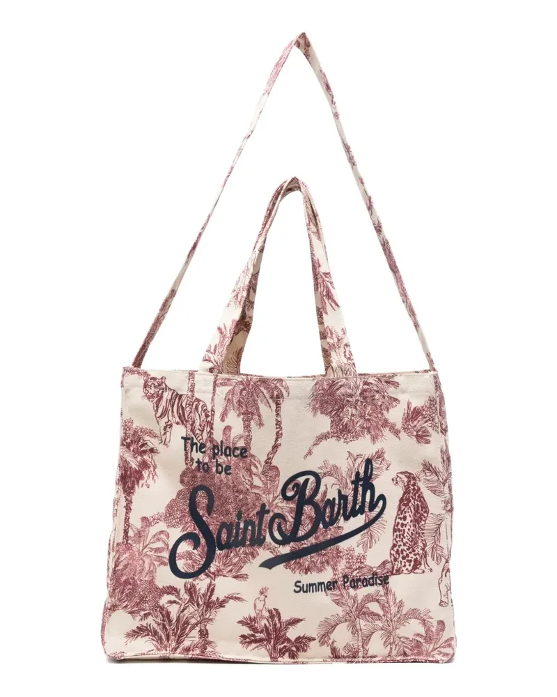MC2 Saint Barth Shopper mit tropischem Print - Nude Nude