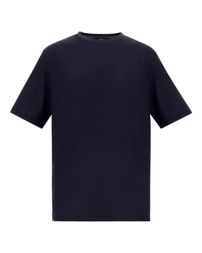 Herno T-Shirt aus Wolljersey - Blau Blau