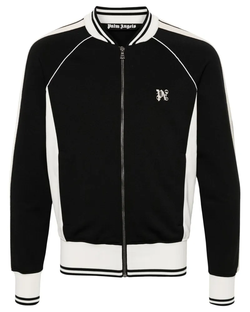 Palm Angels Bomberjacke mit Logo-Stickerei - Schwarz Schwarz