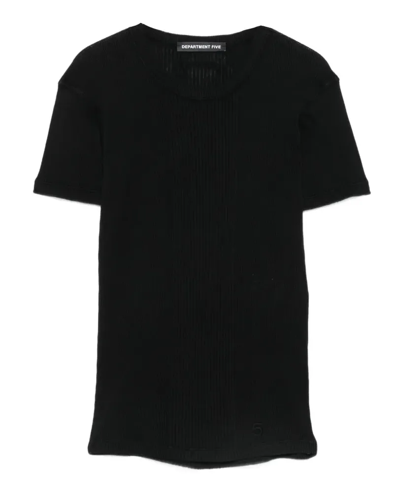 Department 5 ribbed-knit T-shirt - Schwarz Schwarz