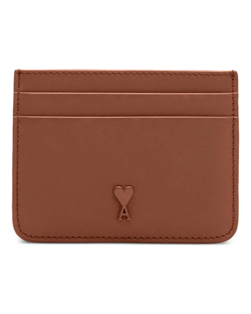 AMI Paris Kartenetui mit Nieten - Braun Braun