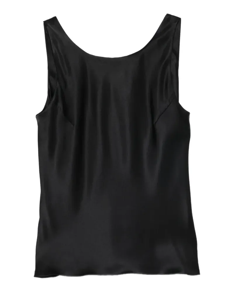 STYLAND V-back sleeveless top - Schwarz Schwarz