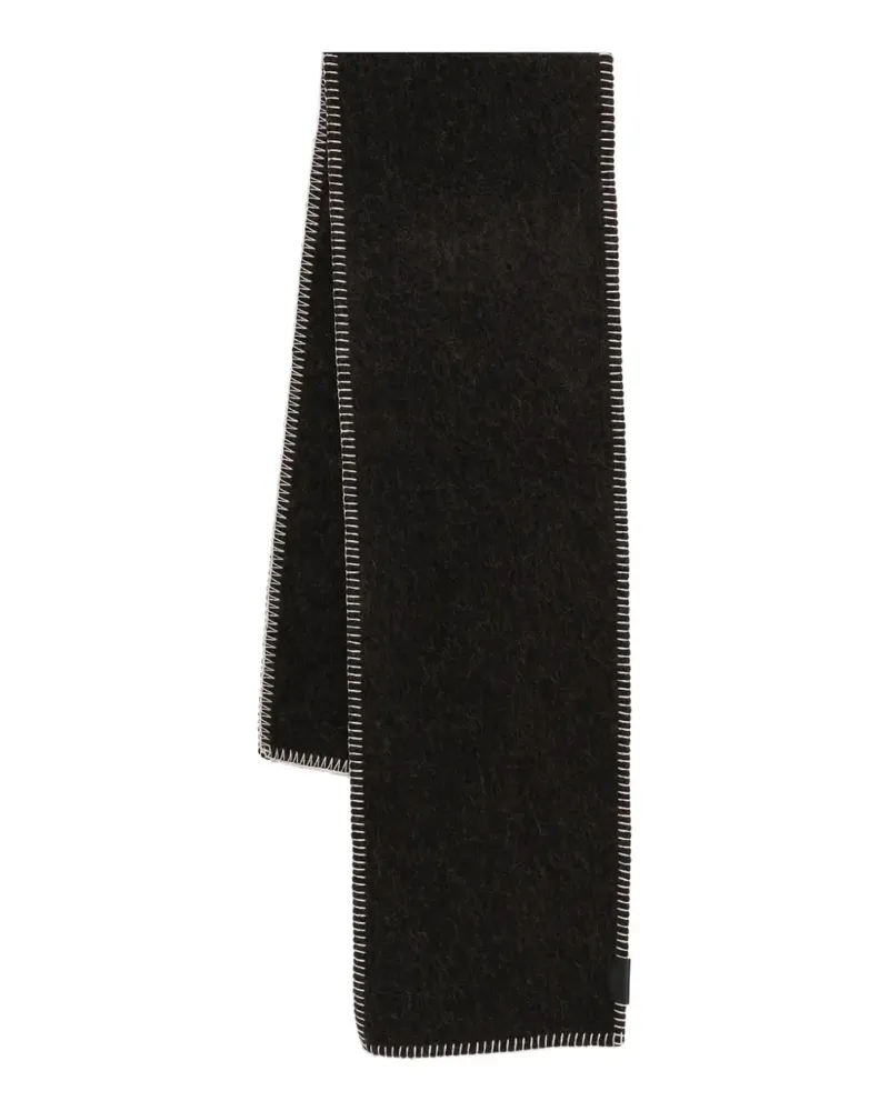 Christophe Lemaire Bestickter Schal - Braun Braun