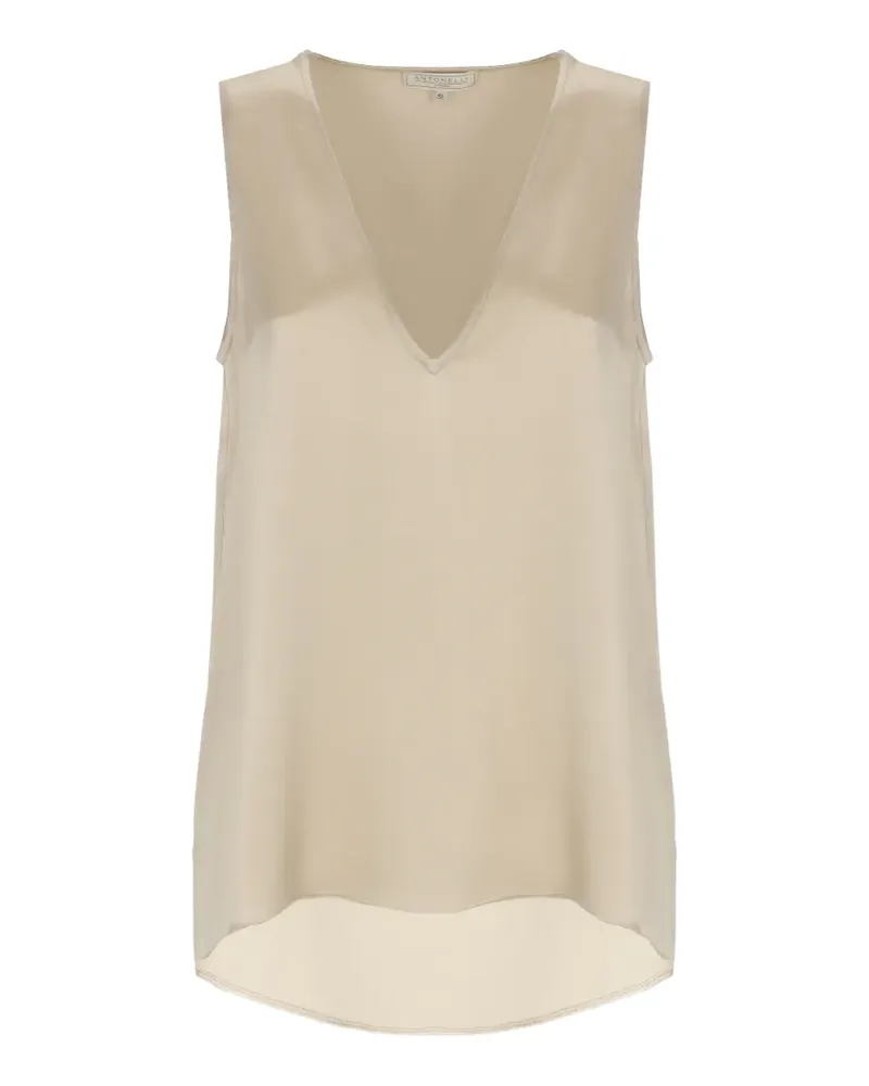 Antonelli Firenze V-neck sleeveless top - Nude Nude