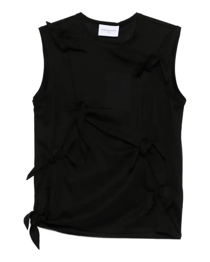 Isabelle Blanche knot-detail top - Schwarz Schwarz