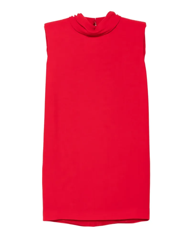 Valentino Garavani Minikleid mit Wasserfallkragen und Cut-Out - Rot Rot