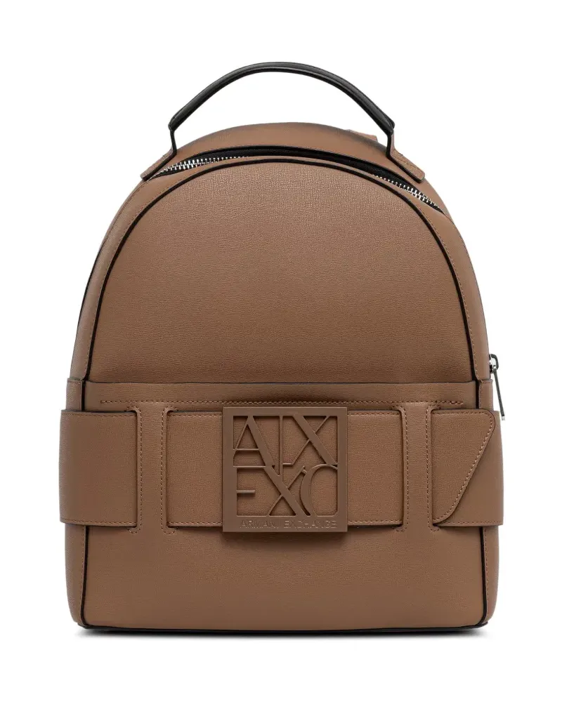 Armani Exchange Rucksack mit Logo-Schild - Nude Nude