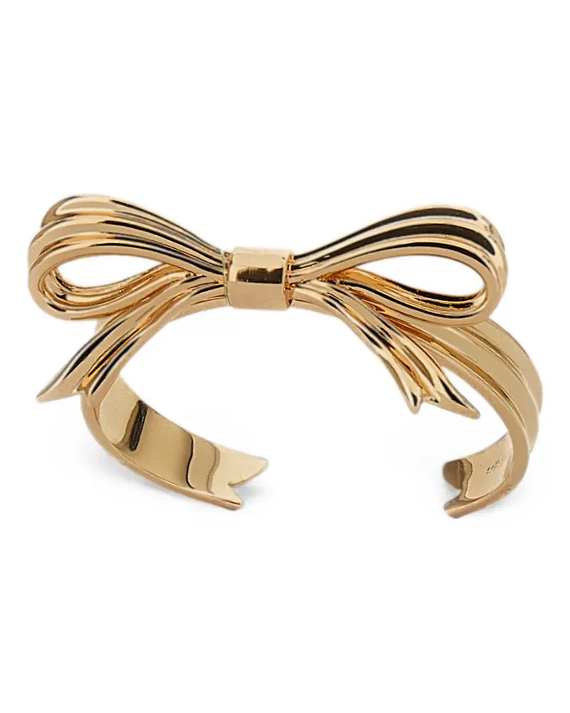 Self-Portrait bow-detail cuff bracelet - Gold Gold