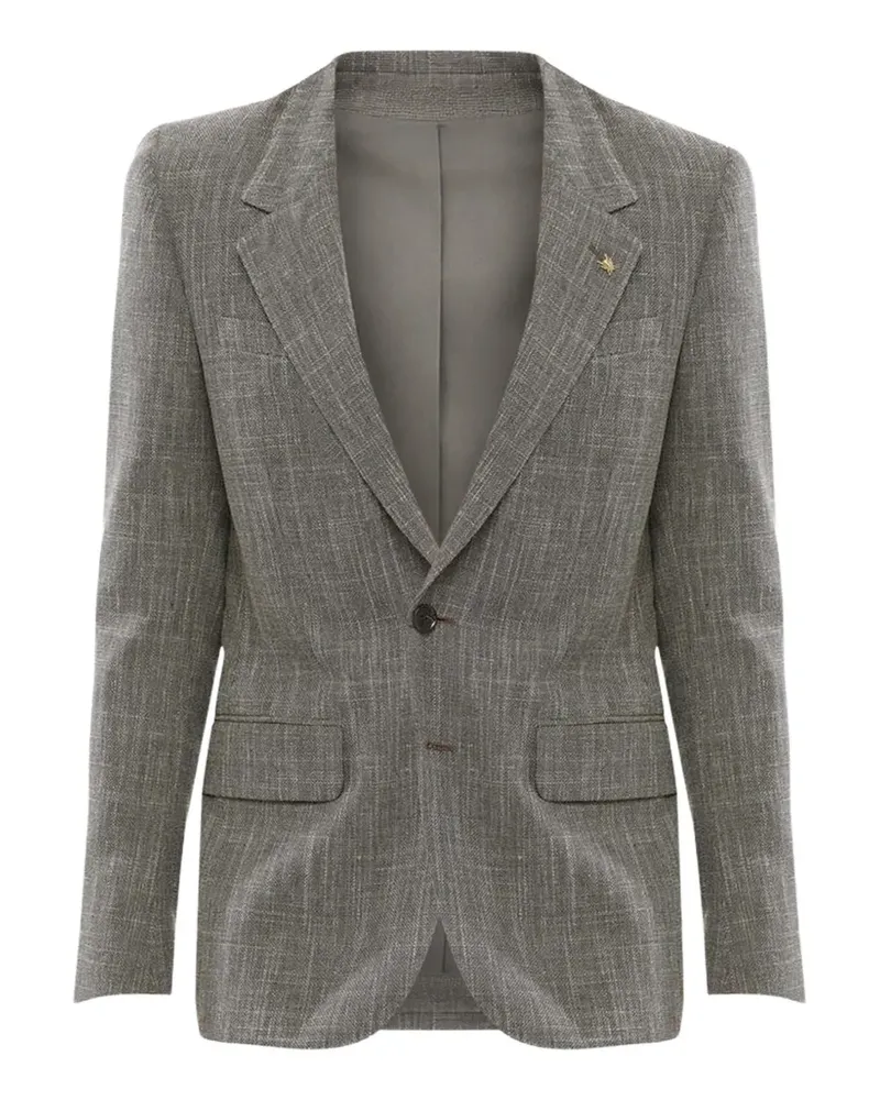 Corneliani hopsack-pattern notch-lapel blazer - Grau Grau