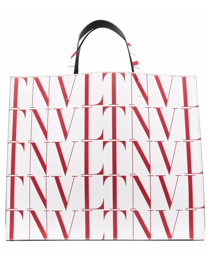 Valentino Garavani VLTN TIMES Shopper Weiß