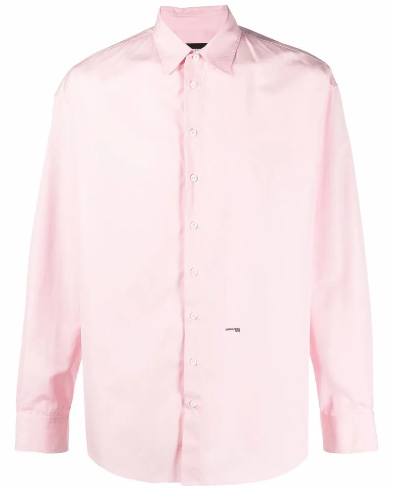 Dsquared2 Hemd mit Logo-Print - Rosa Rosa